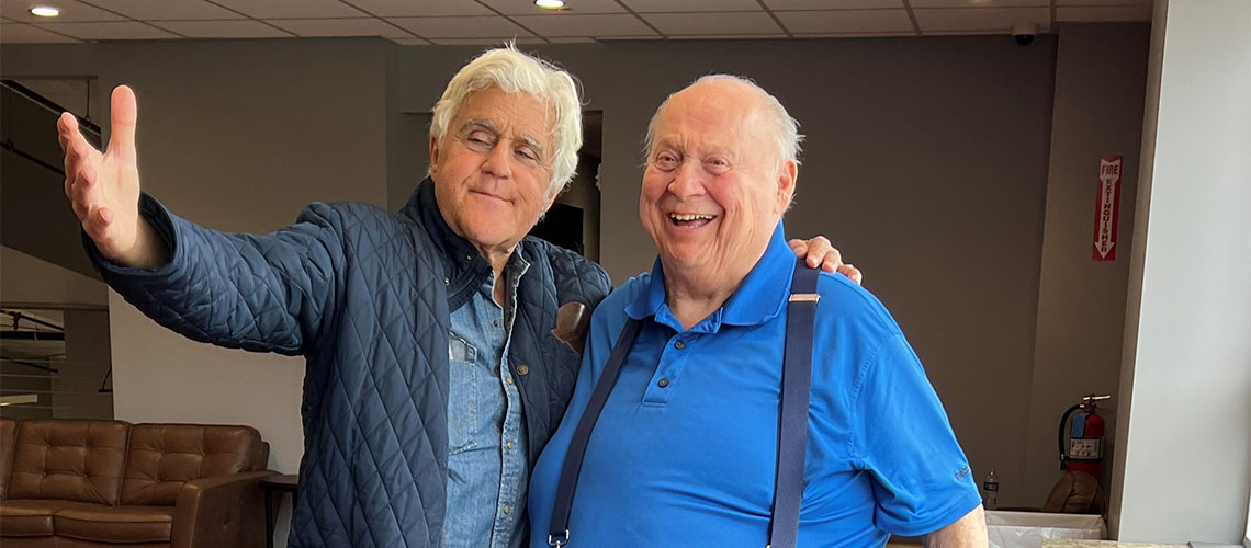 Jay Leno and Louis Mascaro at the museum